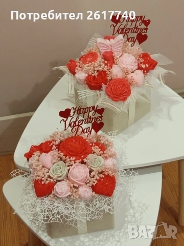 Луксозни соеви букети в кутия – перфектен подарък, снимка 10 - Декорация за дома - 53354808