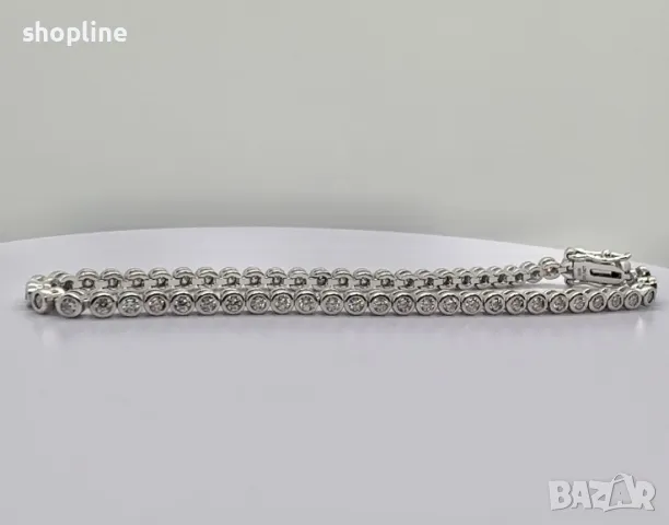 Нова s925 тенис гривна с Moissanite (lab diamonds), снимка 2 - Гривни - 45083449