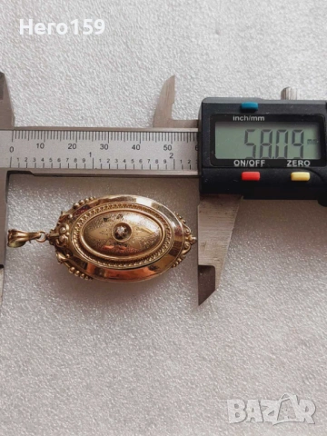 Стар златен 8 каратов викториански медальон с брилянт, снимка 7 - Колиета, медальони, синджири - 54271069