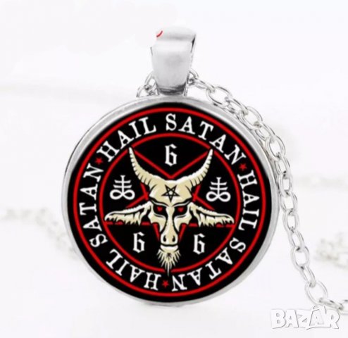 Кръст с черепи - колие два вида с кожена или сребриста верижка, снимка 12 - Колиета, медальони, синджири - 32147812