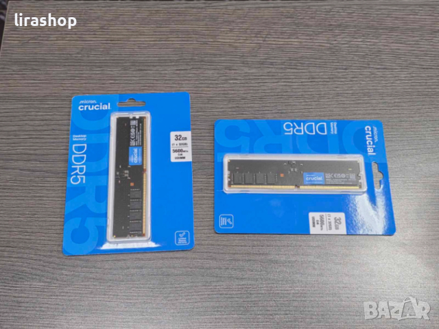 RAM памет Crucial 32GB DDR5 5600MHz UDIMM CL46