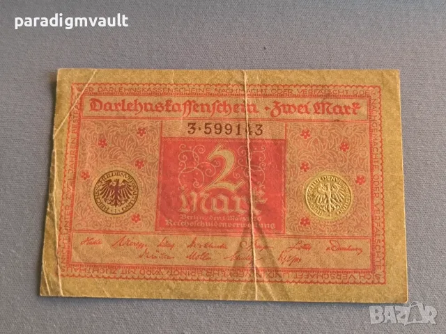 Райх банкнота - Германия - 2 марки | 1920г.