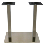 Иноксова/метална гладка правоъгълна стойка,крак,основа за маса с плот до 150/90 см., снимка 2