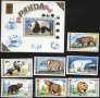 Чисти марки + блок Мечки 1989 от Монголия, снимка 1 - Филателия - 38167666