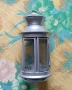 Декоративен метален фенер за свещ със стъклени панели. Нов., снимка 3