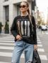 Дамска овърсайз блуза с дълъг ръкав MODEZINE, 2цвята , снимка 2