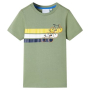 Детска тениска с къс ръкав, светло каки, 116（SKU:12176, снимка 1 - Детски тениски и потници - 44696388