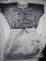 Интересна блуза в спортно-елегантен комплект със сив леопард, снимка 2