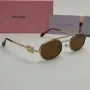 Дамски слънчеви очила MiU MiU овални черно кафяво златно нови с UV400 защита, снимка 10