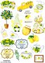 Скрапбук стикери за декорация планер лимони lemonade самозалепващ лист А5 - различни видове, снимка 3