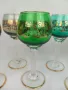 6 броя чаши за вин@ от муранско цветно стъкло (кристал), снимка 5