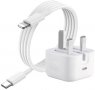 Ново Зарядно устройство за iPhone щепсел и кабел 1 метър Айфон Адаптер, снимка 1 - Аксесоари за Apple - 39877329