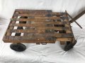 Стара дървена количка за дърпане антика , снимка 1 - Антикварни и старинни предмети - 36781913