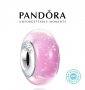 Талисман сребро 925 Pandora Murano Pink Sky Charm. Колекция Amélie, снимка 1 - Гривни - 39101588