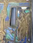 24см Царска Русия/стар православен руски кръст-разпятие/бронзова икона с емайл, снимка 5