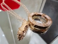 CARTIER Love Rose Gold Large Paved Diamonds Pendant Дамскo Колие, снимка 2