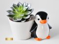 Керамична саксия с фигура на пингвин / Подарък за детска стая / Саксия с фигура на пингвин , снимка 10