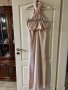 бална абитуриентска рокля парти елегантна рокля тип русалка сатен бежова натурален цвят ASOS, снимка 2