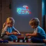 Цветен LED неон с парен локомотив, USB захранване и димиране, снимка 5