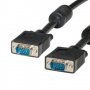 Кабел VGA - VGA 2м, Черен Roline 11.04.5252 Висококачествен кабел с два феритни филтъра