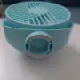 Мини преносим вентилатор, въртящ се  на 360 градуса, 4 скорости, 8000 mAh, USB зареждане, светещ, снимка 3