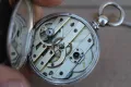 Швейцарски сребърен джобен часовник , снимка 9