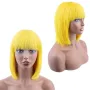 Жълта перука 100% естествен косъм, снимка 1