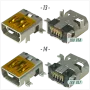 Букса конектор  USB mini  ; 4/5/8/10 pin Female jack SMT connector, снимка 8