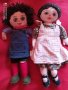 Стари меки ръчно изработени кукли момче и момичр, снимка 2