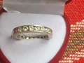 Сребърен пръстен халка с камъни , снимка 1