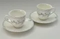 Два сета чашки с чинийки от английски костен порцелан, снимка 3