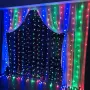 Коледна завеса от лампички , снимка 2