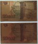 2 бр. 50000 лева 1997 позлатени сувенирни банкноти, снимка 11