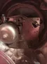 немски бронзов механичен каминен часовник работещ, снимка 2