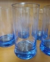6 големи водни чаши синьо стъкло, снимка 2