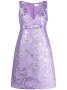 P.A.R.O.S.H. маркова лилава флорална металик-жакард рокля, НОВА, р-р М, 2023