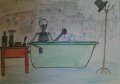 Рисунки с акварел, цветни моливи, тънкописец, снимка 1 - Картини - 37821412