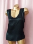ZARA 2XL Черен сатенен потник / топ/, снимка 4