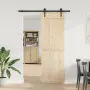 vidaXL Комплект механизъм за плъзгаща врата, 152,5 см, стомана, черен, снимка 3