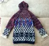 Isabel Marant H&M унисекс жилетка / плетено палто с качулка алпака, снимка 3