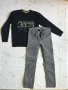детска блуза с панталон-джинси 134-140 см, снимка 1