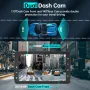 Dash Cam отпред и отзад, 2K, WiFi/БЕЗПЛАТНО ПРИЛОЖЕНИЕ, отпред 170°+140° отзад, снимка 5