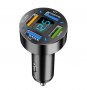 3 в 1 LED USB зарядно за телефон за кола Волтметър Термометър Амперметър, 66W, снимка 8