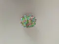 Красива сребърна висулка с цветни камъчета, снимка 1