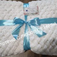 Плетена бебешка пелена завивка , снимка 1 - Спално бельо и завивки - 44380022