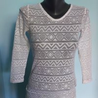 Еластична прозрачна блуза / 3 броя, различни цветове и модели , снимка 8 - Блузи с дълъг ръкав и пуловери - 36829885