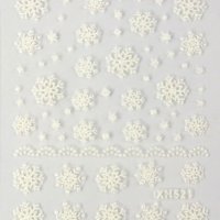  бели снежинки татос ваденки лепенки стикери за нокти маникюр, снимка 2 - Продукти за маникюр - 25176306