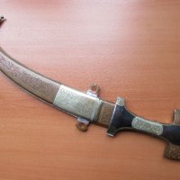 ГОЛЯМА Кумая ханджар джамбия нож османски тип нож за декор възстановки театър, снимка 9 - Антикварни и старинни предмети - 39375167