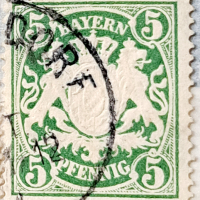 2 бр.пощенски марки,Бавария, 1876 г., снимка 1 - Филателия - 44568872