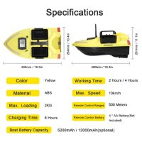 Лодка за захранка
FLYTEC V020 NEON , 12000mАh батерия, гаранция, снимка 4 - Такъми - 42027100